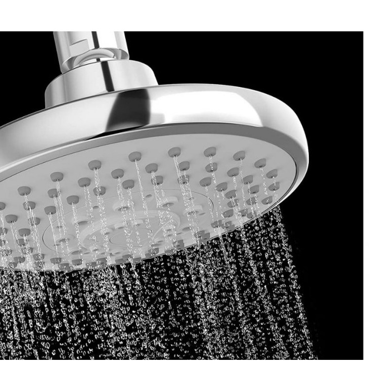 Kohler Awaken Geometric Multi-mode Showerhead With Shower Arm In Polished Chrome K-72419IN-CP - top-view