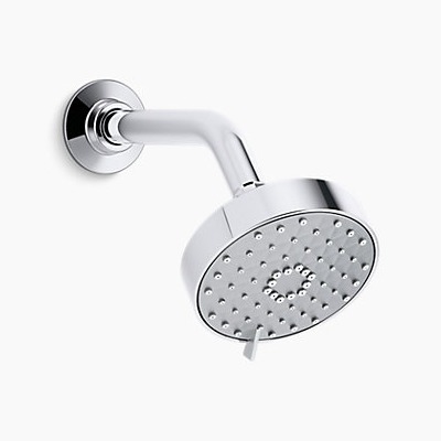 Kohler Awaken Geometric Multi-mode Showerhead With Shower Arm In Polished Chrome K-72419IN-CP - rear-view