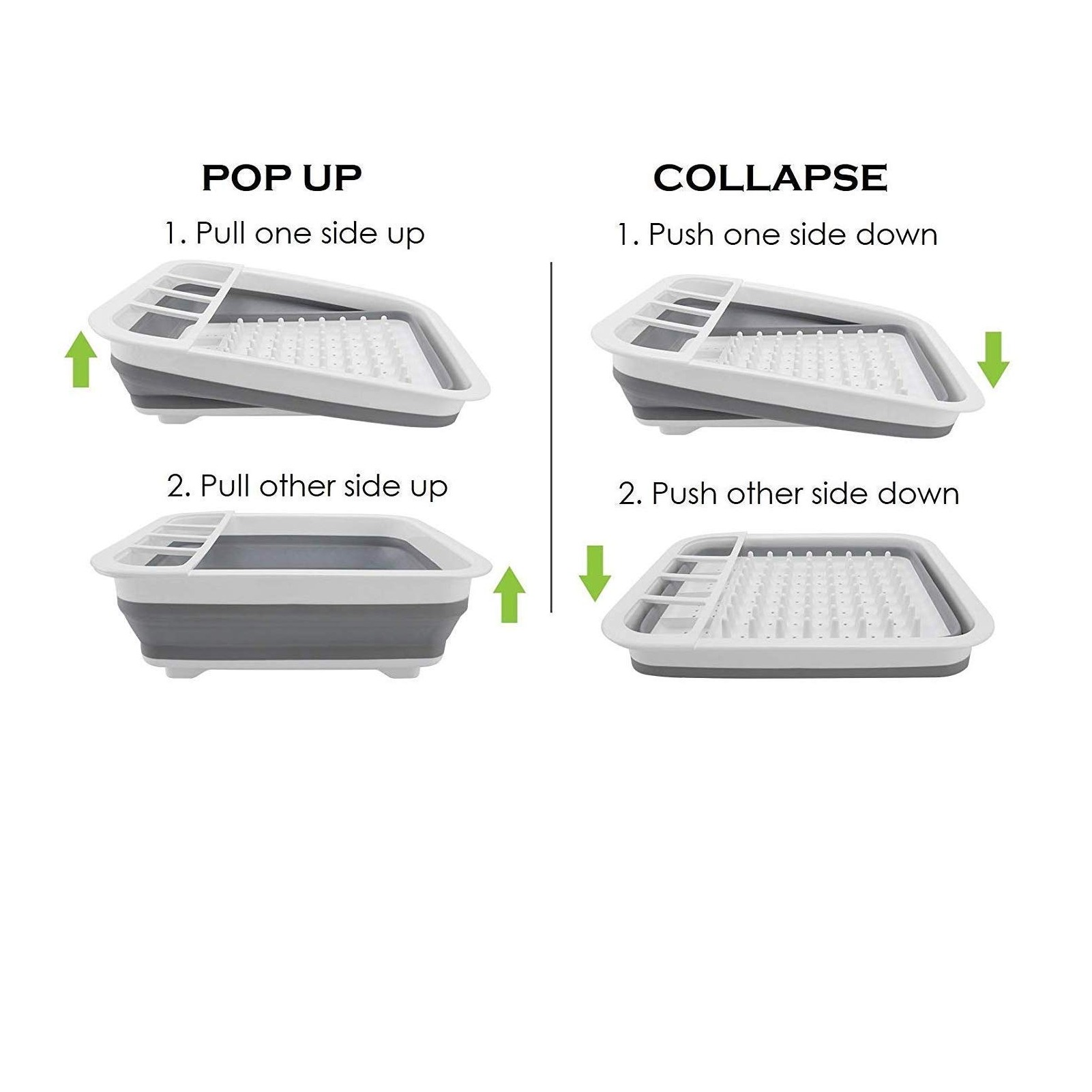 Collapsible Dish Drainer/Dish Drying Rack - front-view