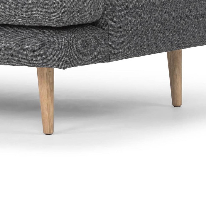 Fabric 2 Seater Sofa Grey Color - left_view