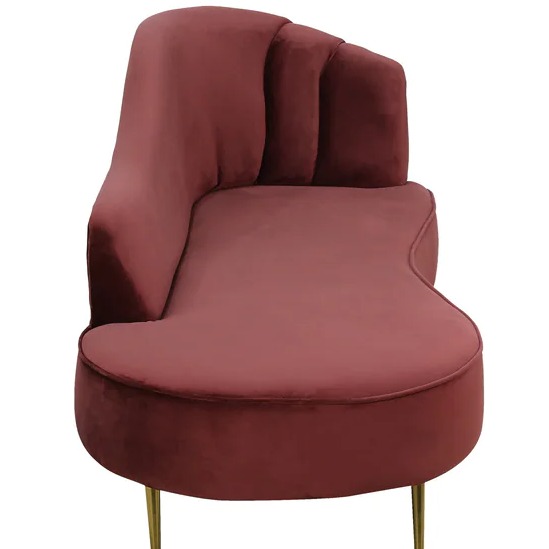 Styx Velvet Chaise Lounger - top_view