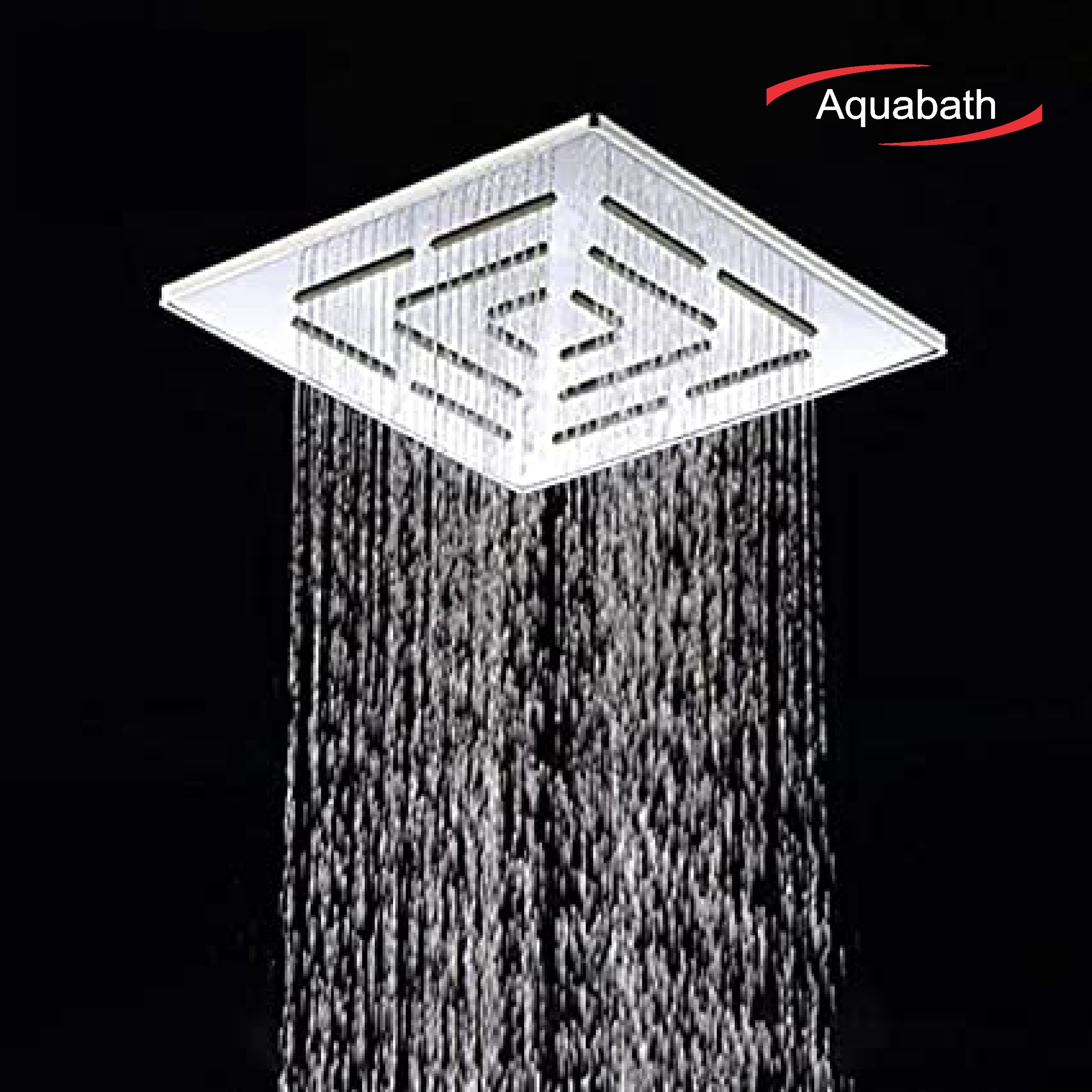 Ultra Slim SS Shower Chrome Finished Head Square - front-view