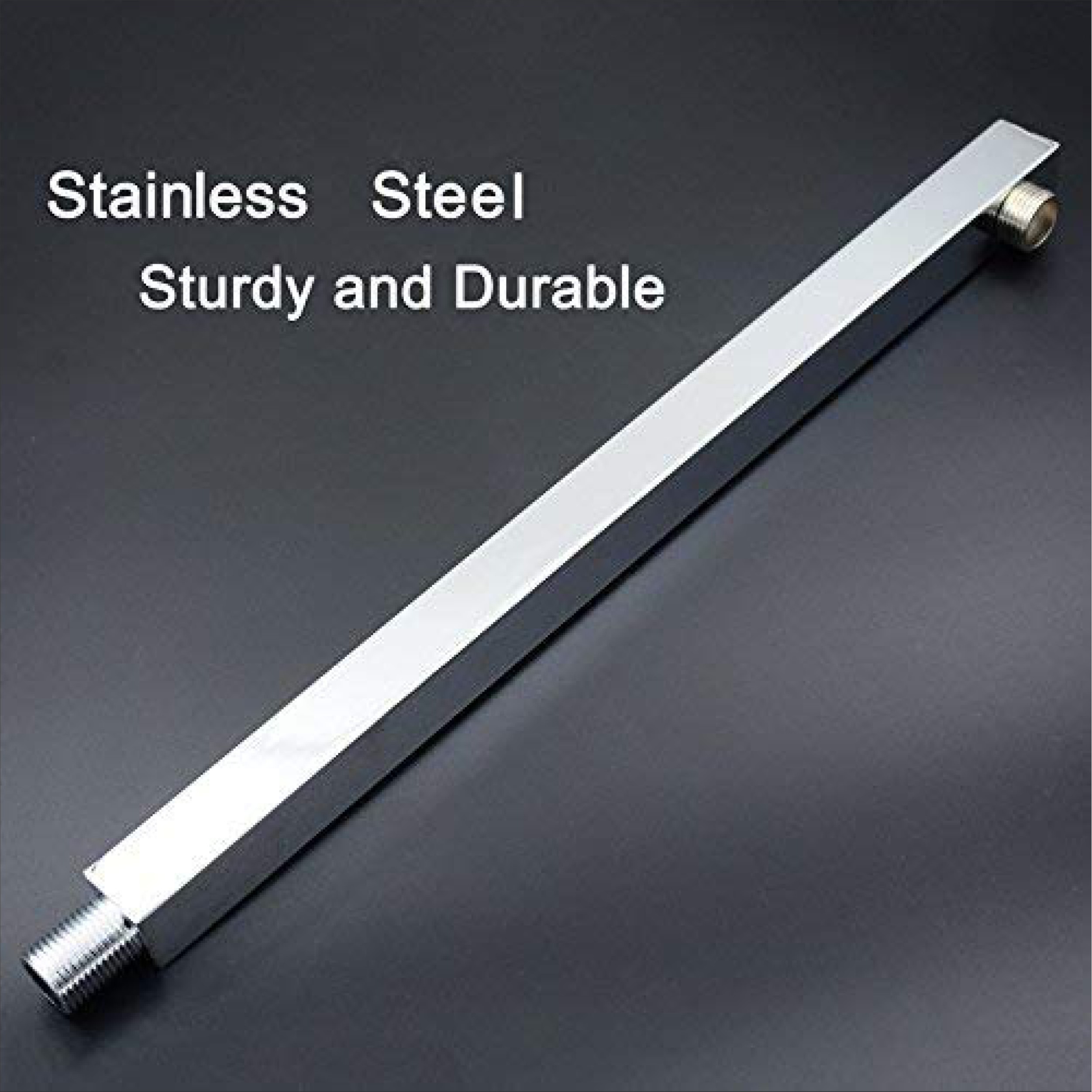 Ultra Slim SS Shower Chrome Finished Head Square - left-view