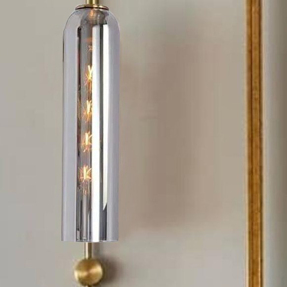 Pendant Lights With Luxurious Crystal Flute Lampshades For Home Décor ( Silver Glass) - front_view