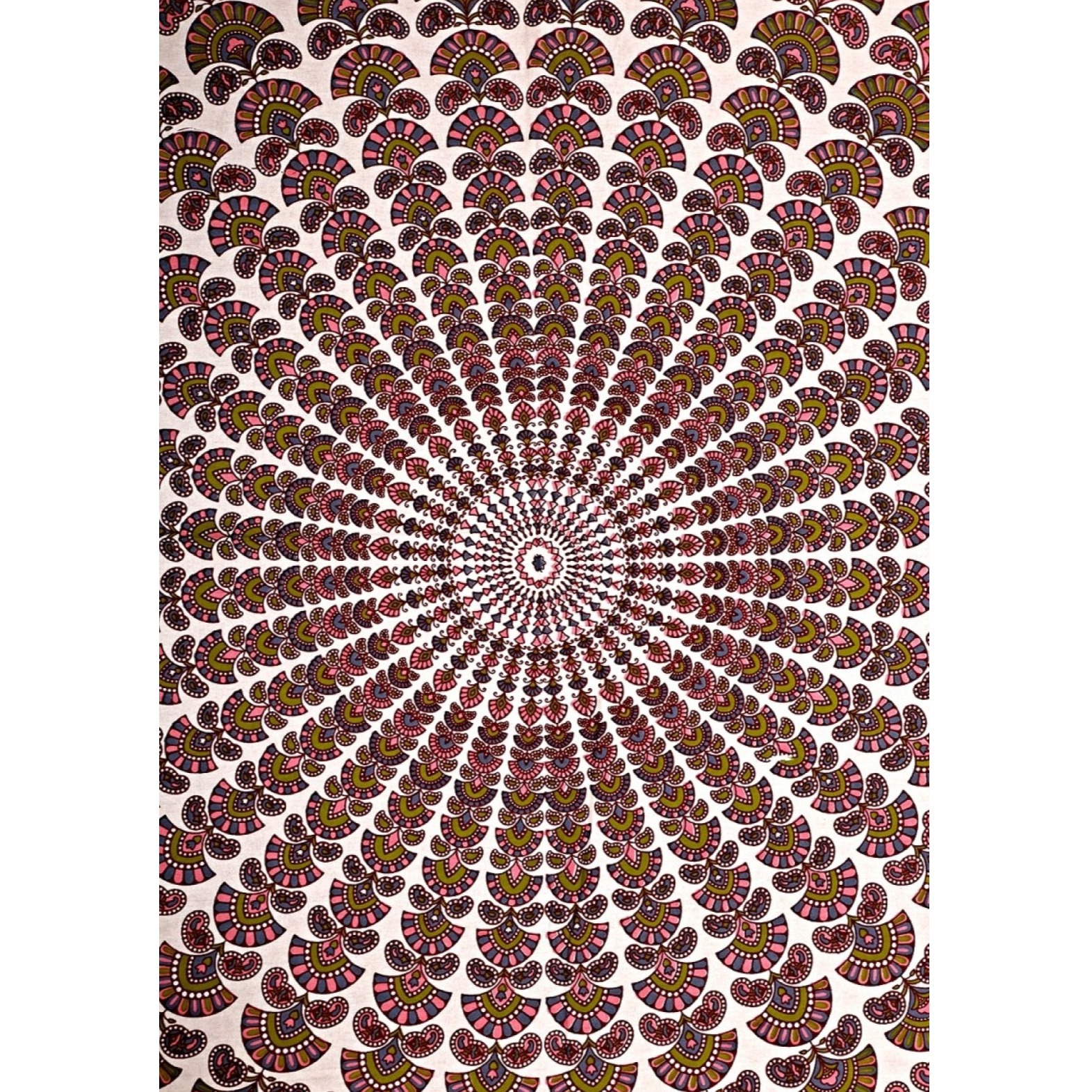 Jaipuri Printed Double Bed-sheet with 2 pillow covers - right_view