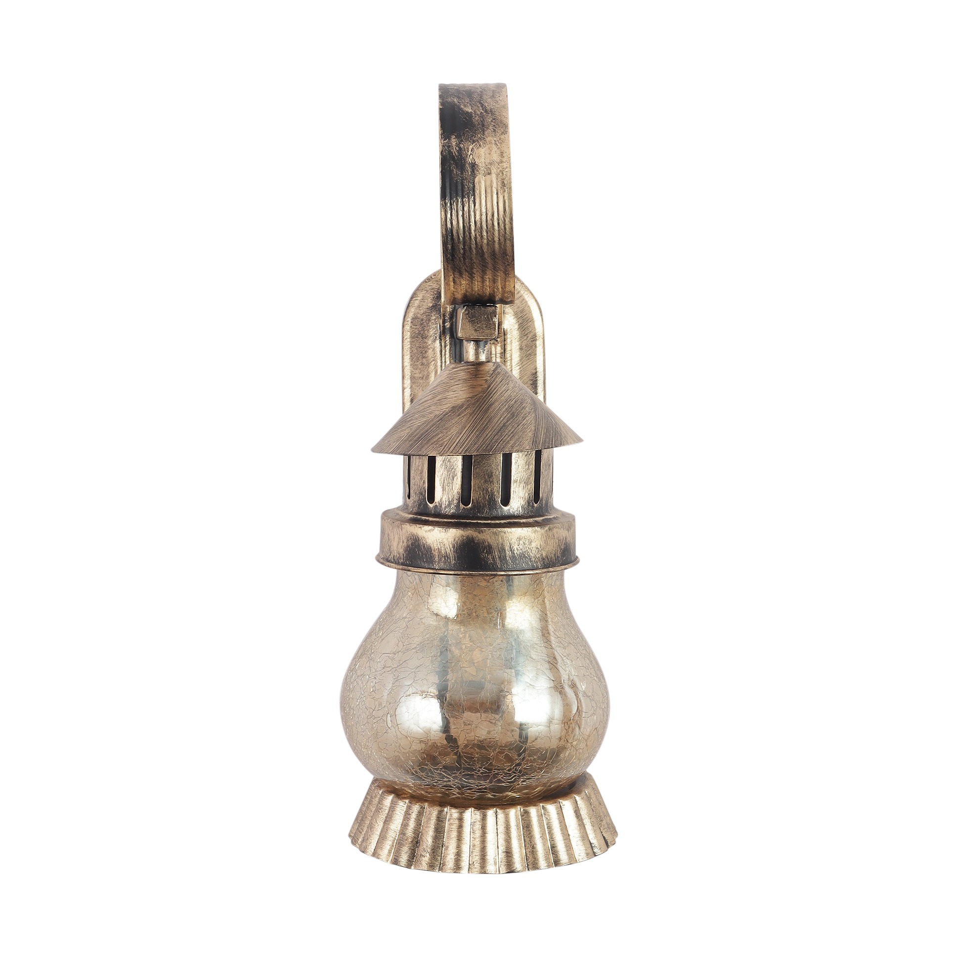 Gold Metal Wall Light - without Bulb - top_view
