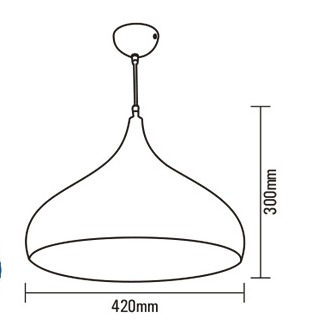 Indoor Hanging Light Warm White LHL201 - bottom_view
