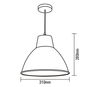 12 W Indoor Hanging Light LHL203 - bottom_view