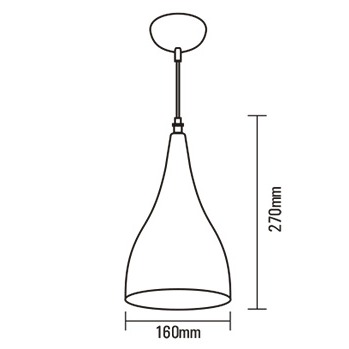 Indoor Hanging Light Lamp LSL208 - bottom_view