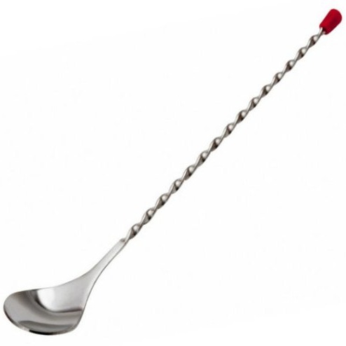 Bar Spoon With Red Knob - top_view