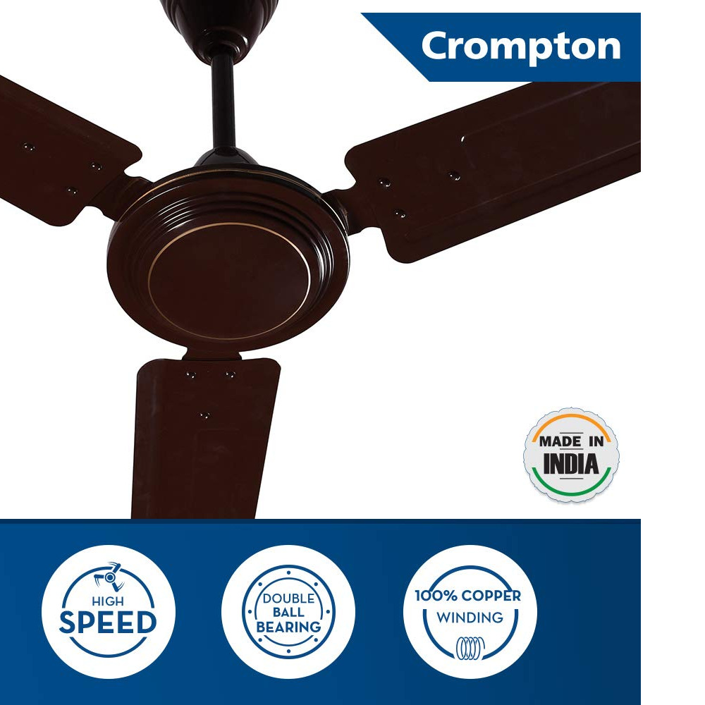 Crompton Neo Breeze 1200 mm (48 inch) Ceiling Fan (Brown) - front-view