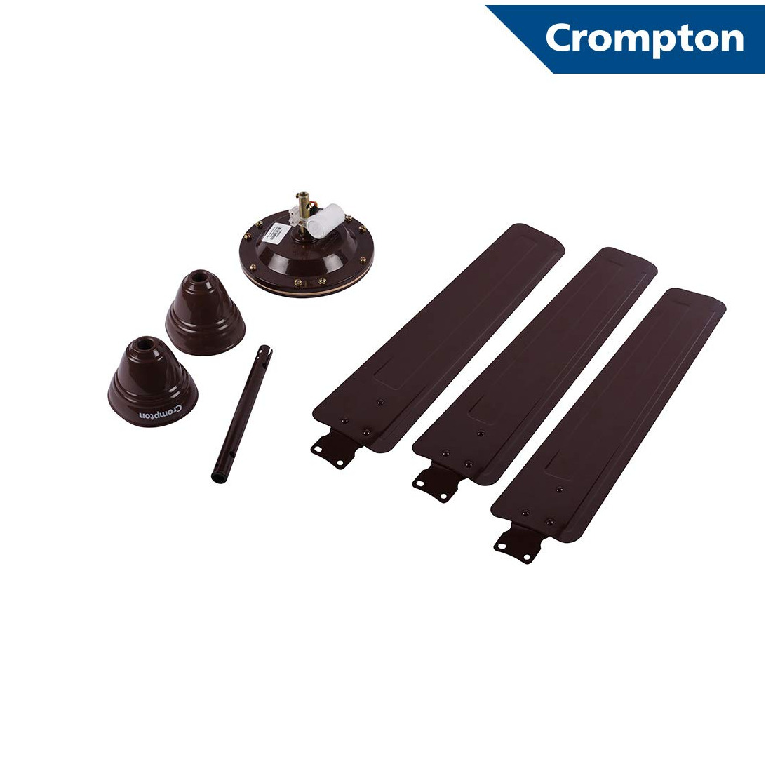 Crompton Neo Breeze 1200 mm (48 inch) Ceiling Fan (Brown) - rear-view