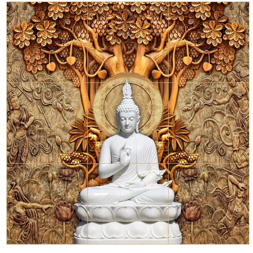 Exclusive Divine Buddha Ceramic Tile - rear_view