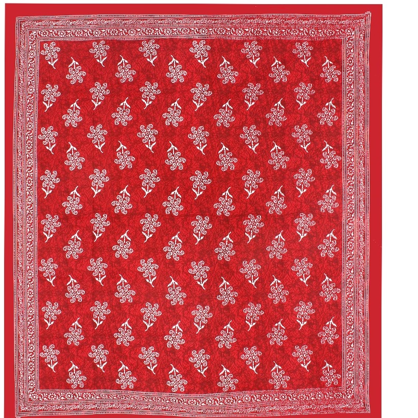 Cotton Double Bedsheet With Pillow Covers - Red - rear_view