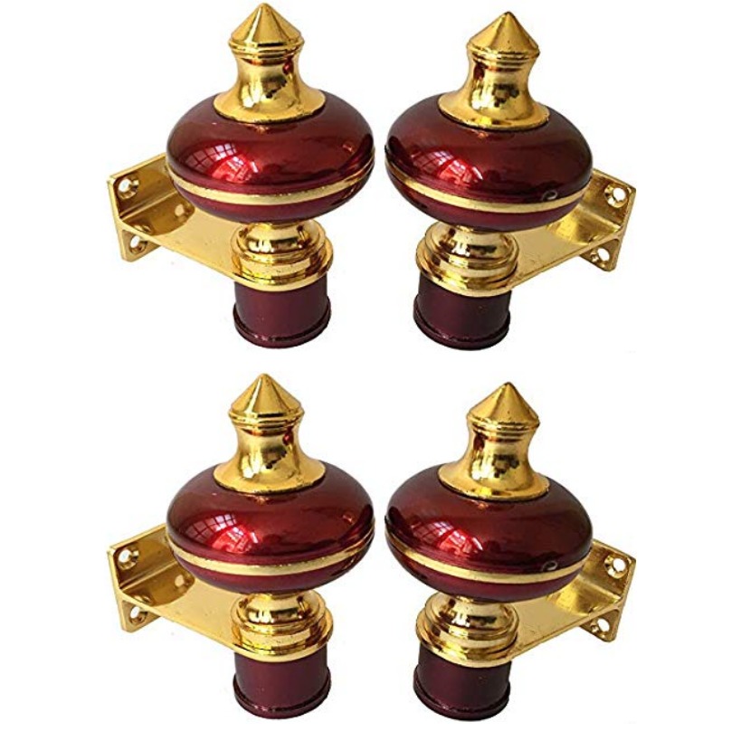 Stylish Mandir Curtain Bracket (2 Pair) - photo