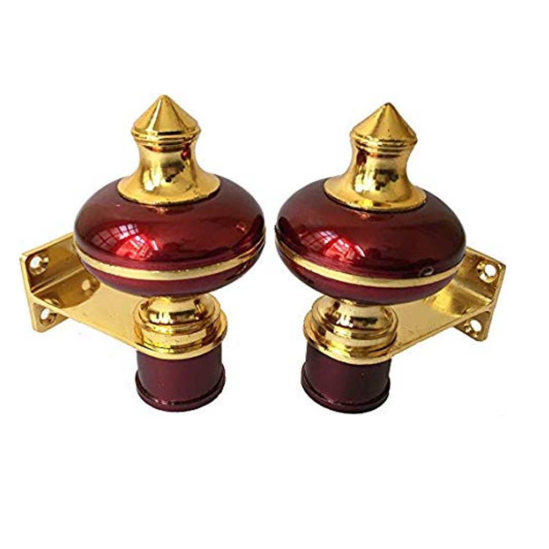 Stylish Mandir Curtain Bracket (2 Pair) - top-view
