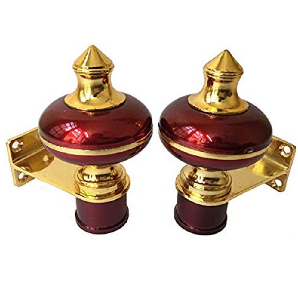 Stylish Mandir Curtain Bracket (2 Pair) - rear-view