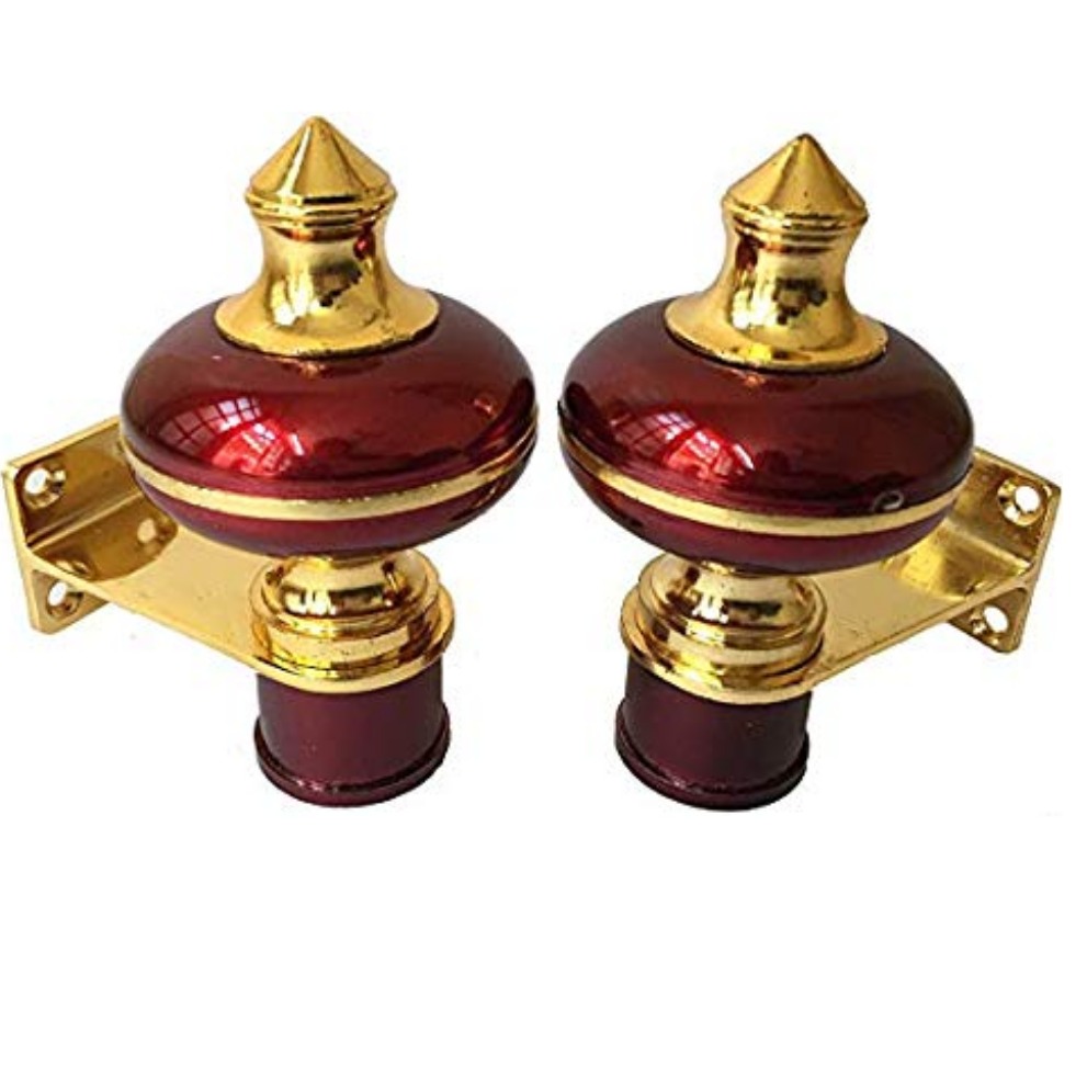 Stylish Mandir Curtain Bracket (3 Pair) - front-view