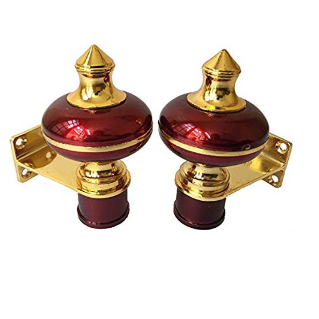 Stylish Mandir Curtain Bracket (3 Pair) - top-view