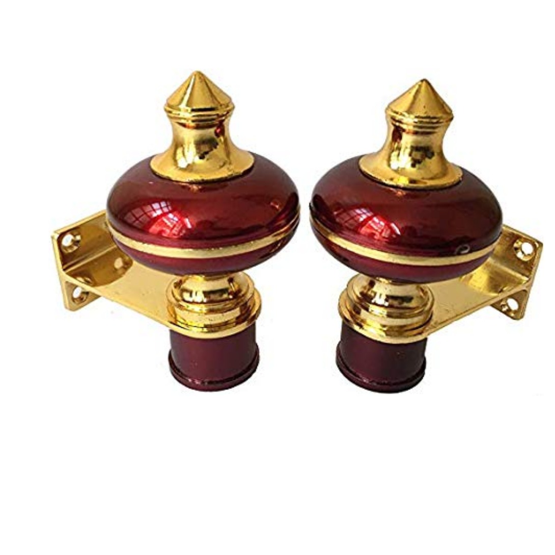 Stylish Mandir Curtain Bracket (3 Pair) - rear-view