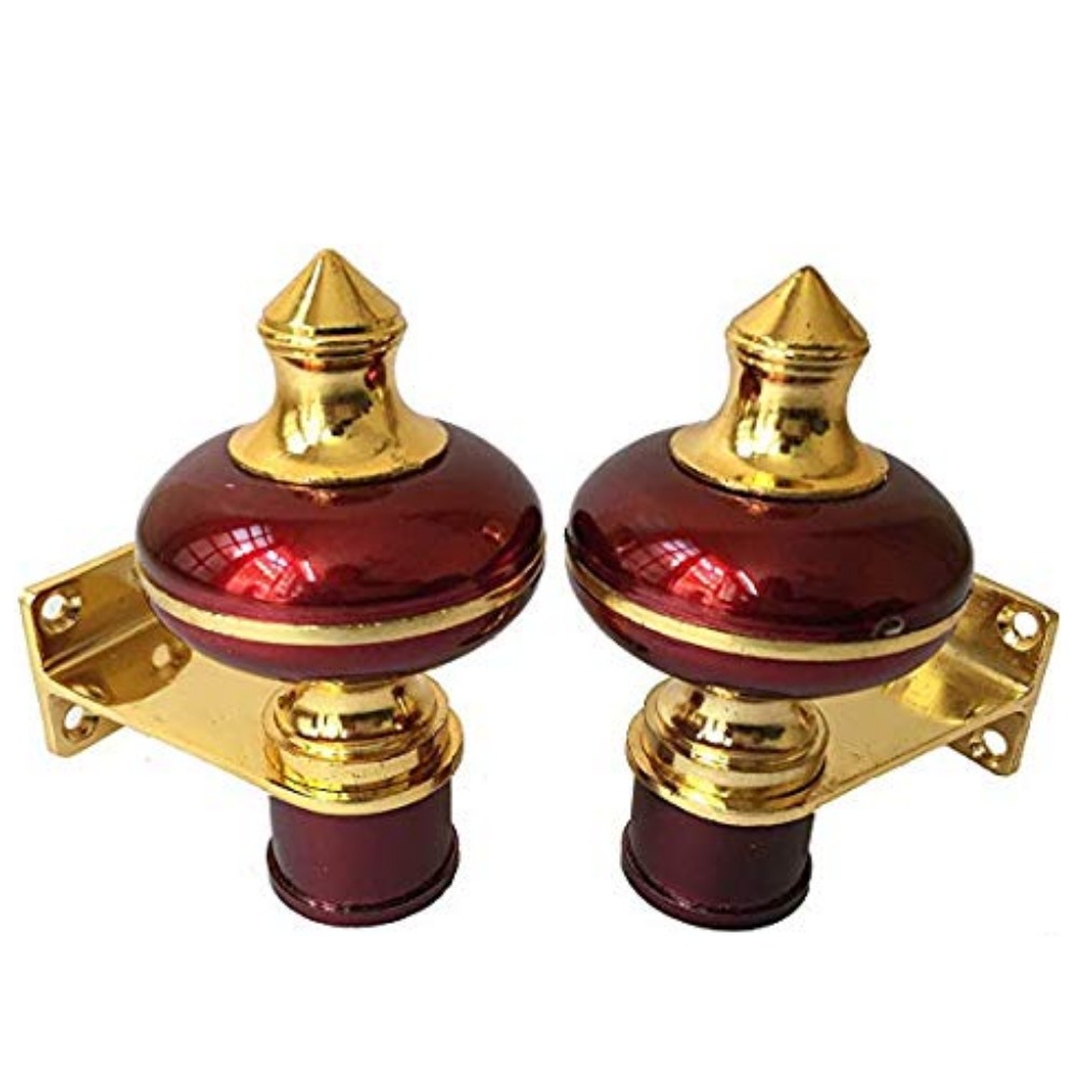 Mandir Curtain Bracket (4 Pair) - front-view