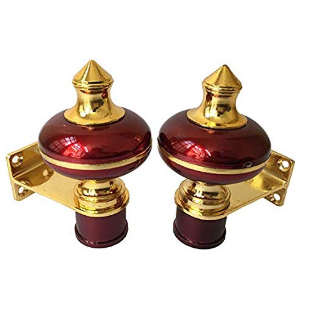Mandir Curtain Bracket (4 Pair) - rear-view