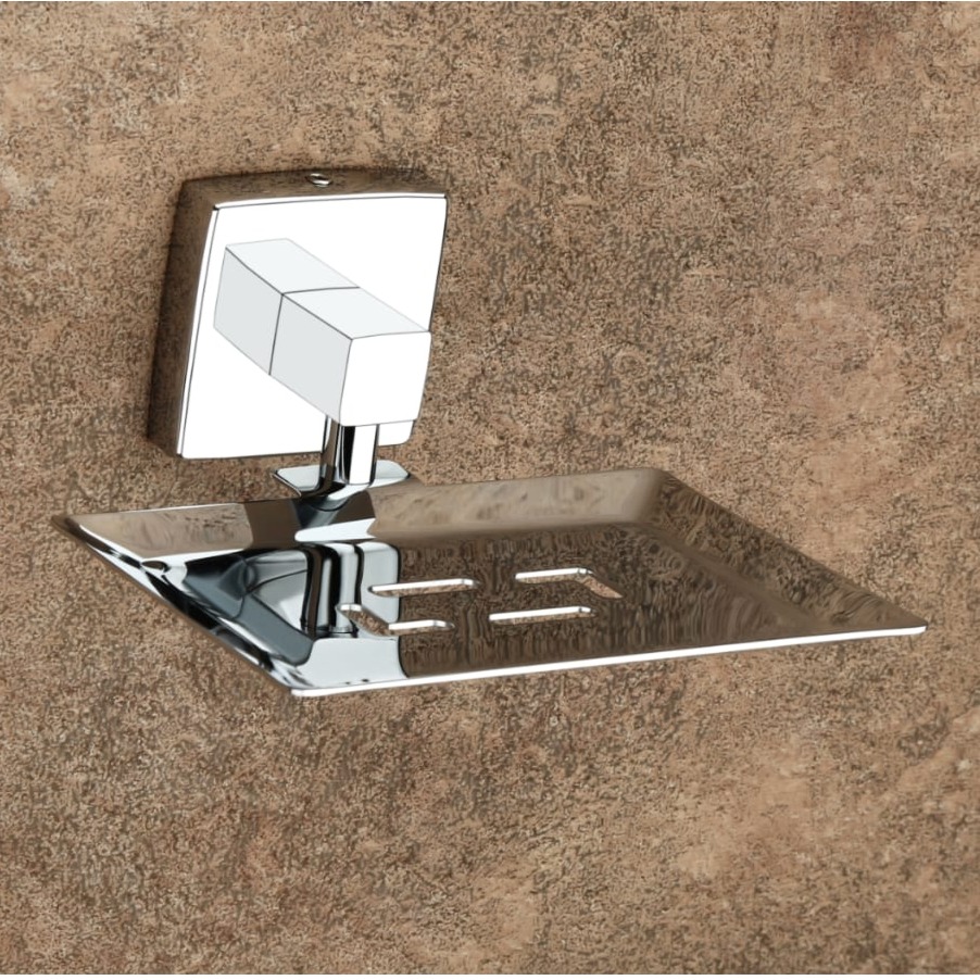 Steel Finish Soap Dish - rear_view