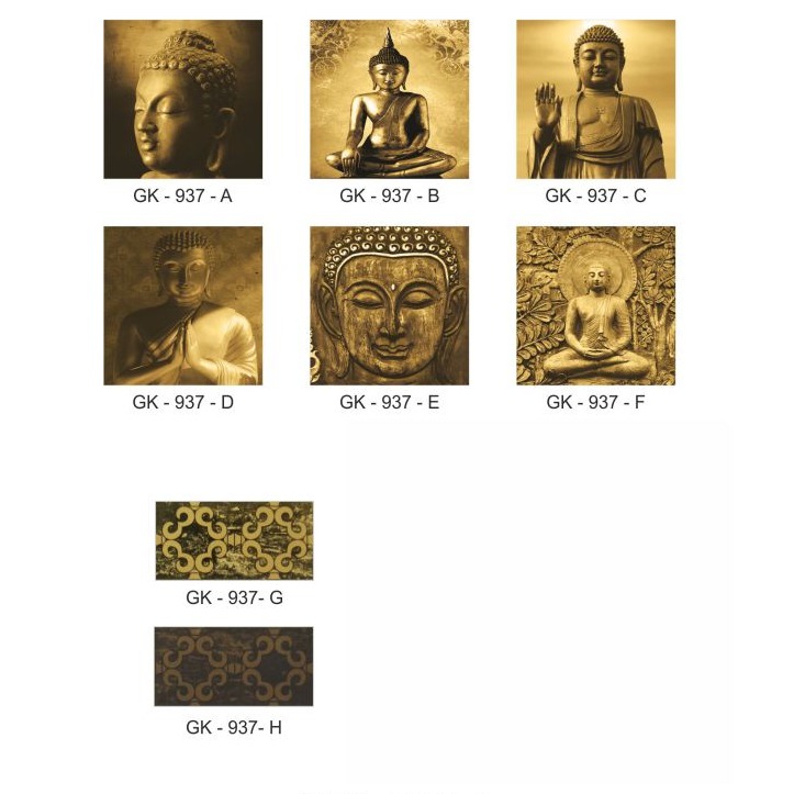God Buddha Wall Tile - rear_view