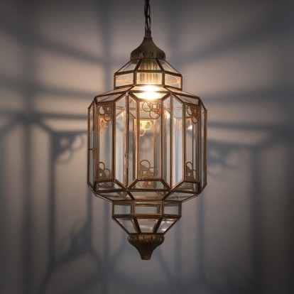 Iron and Glass Decorative Wall Light - rear_view
