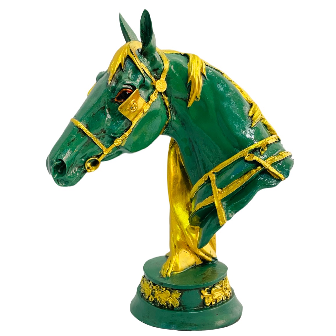 Handmade Horse Head Statue Stone Finish Animal Figurines Gifts - top_view