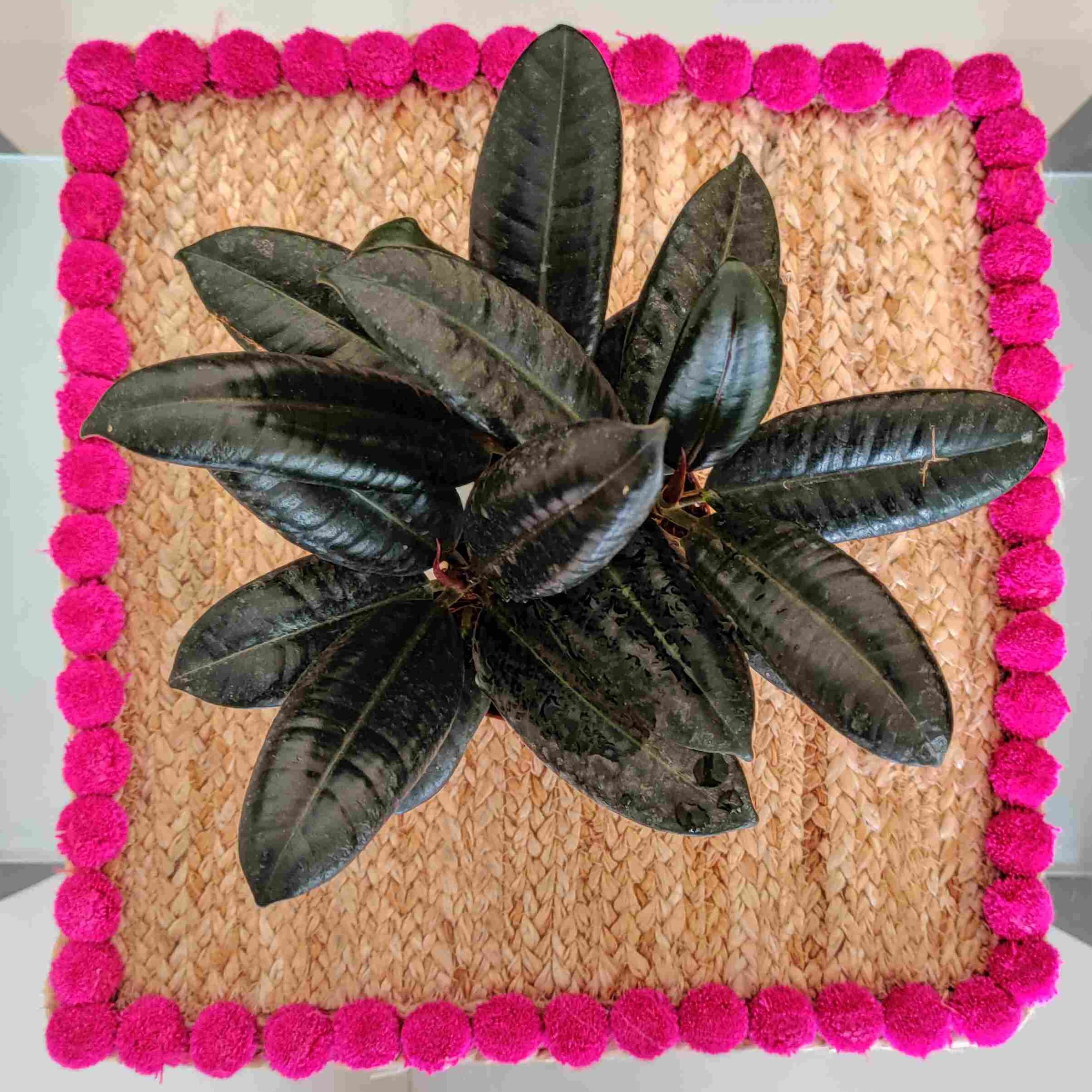 Multi Utility Recho Jute Pompom Mat - photo