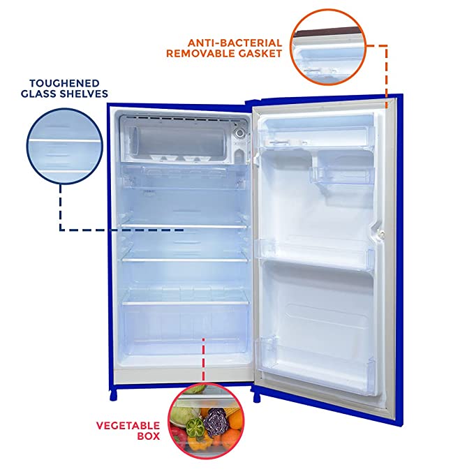 Single Door Refrigerator 190L - rear-view