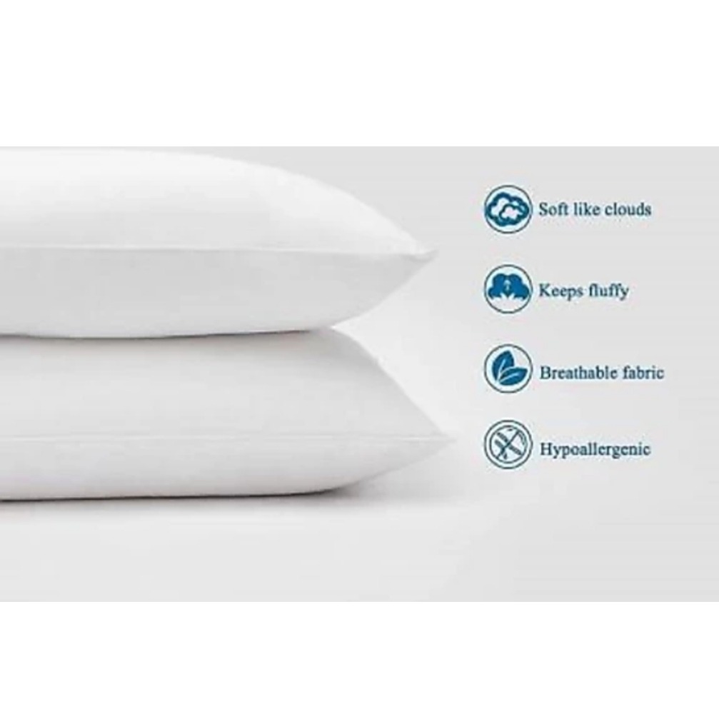 Nano Fiber Pillow (White) - top_view