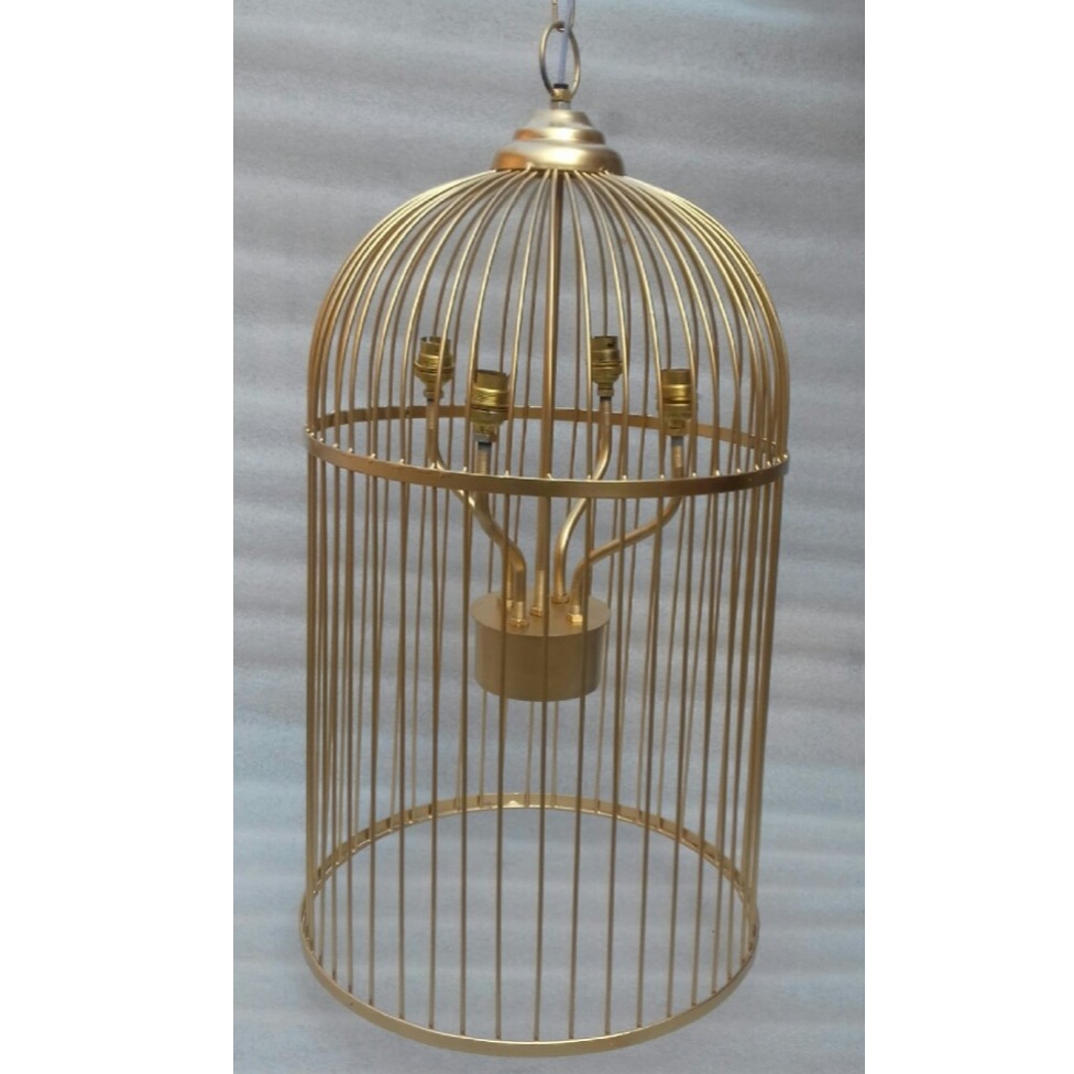 Brass Golden Cage Lamp - photo