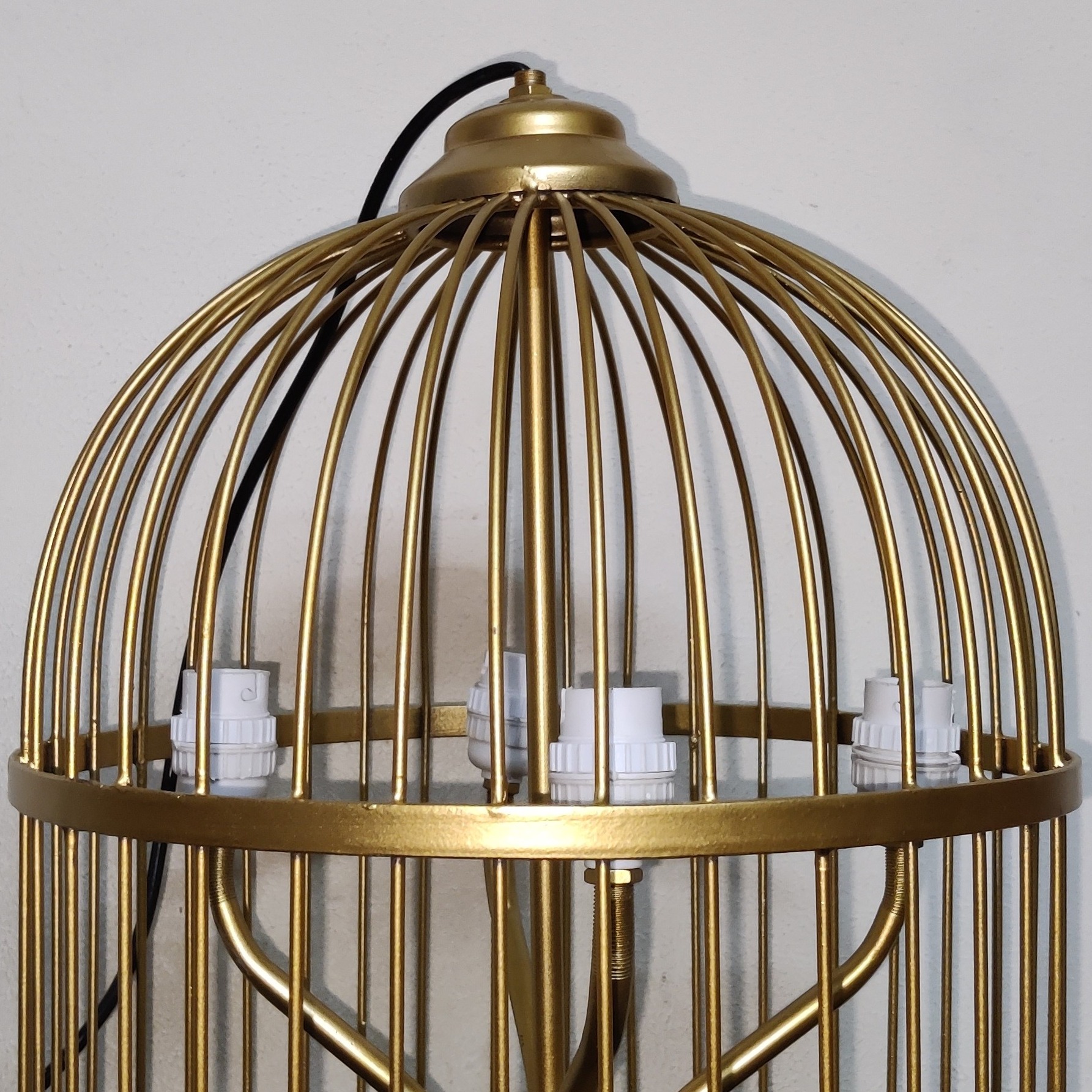 Brass Golden Cage Lamp - front-view