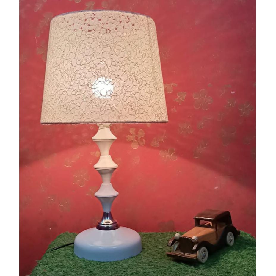 Printed Lampshade in Off White Color - left-view