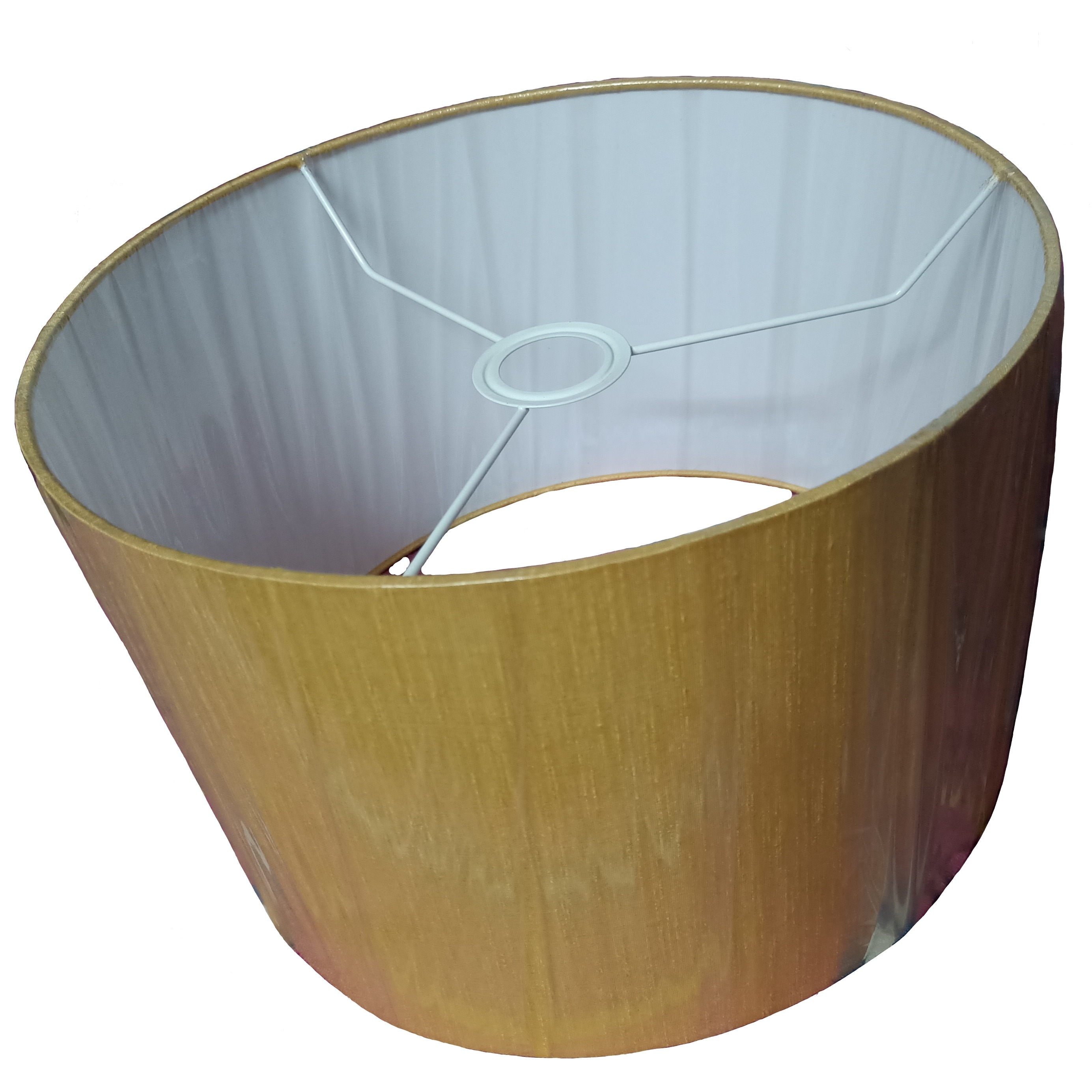 Golden Silk Lampshade - top-view
