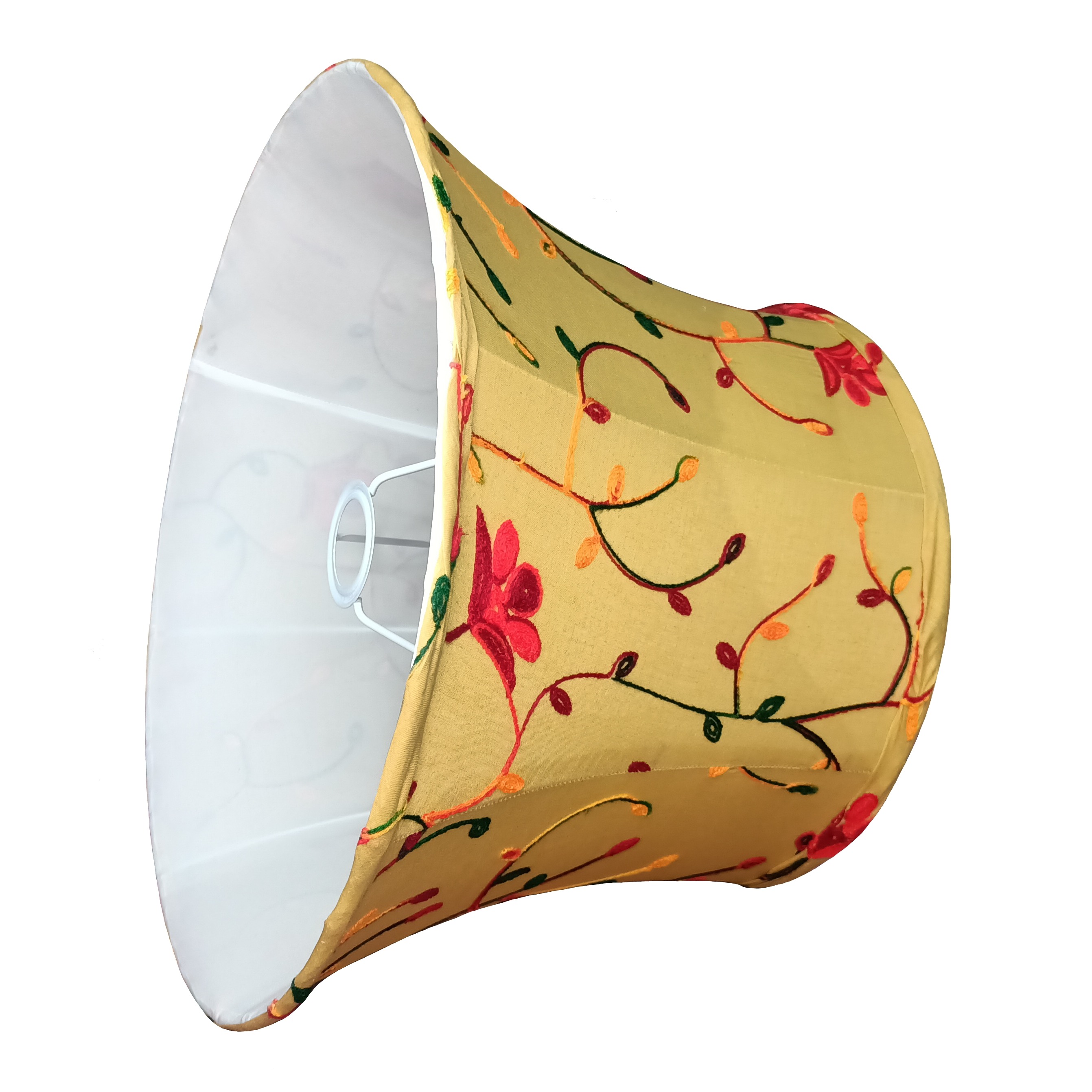 Embroidery Golden Lampshade - front-view