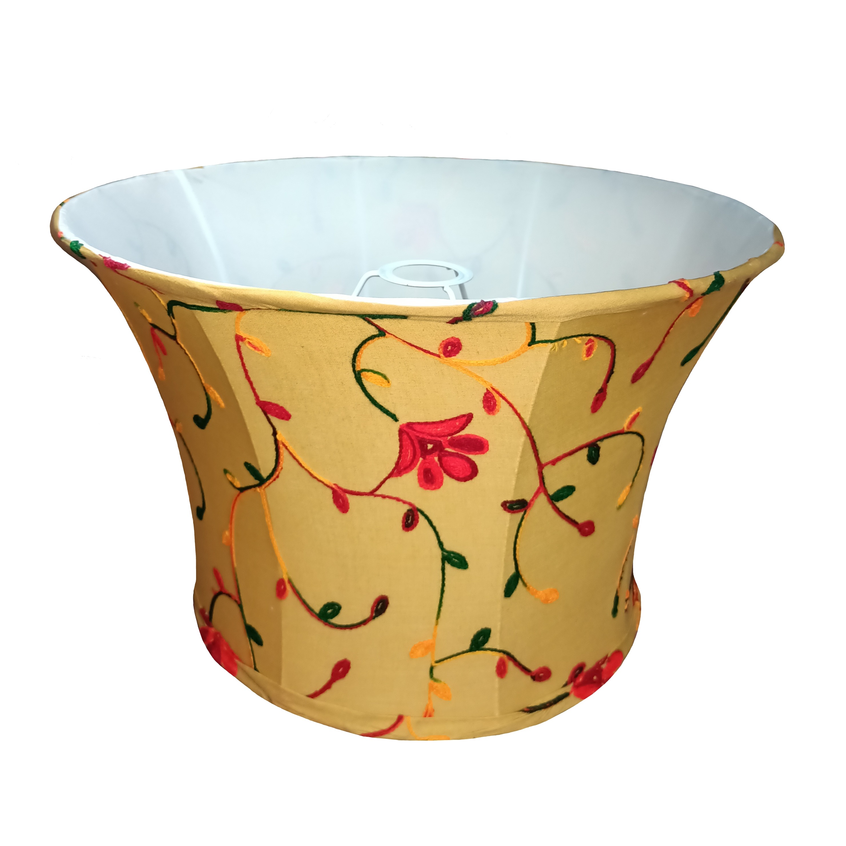 Embroidery Golden Lampshade - top-view