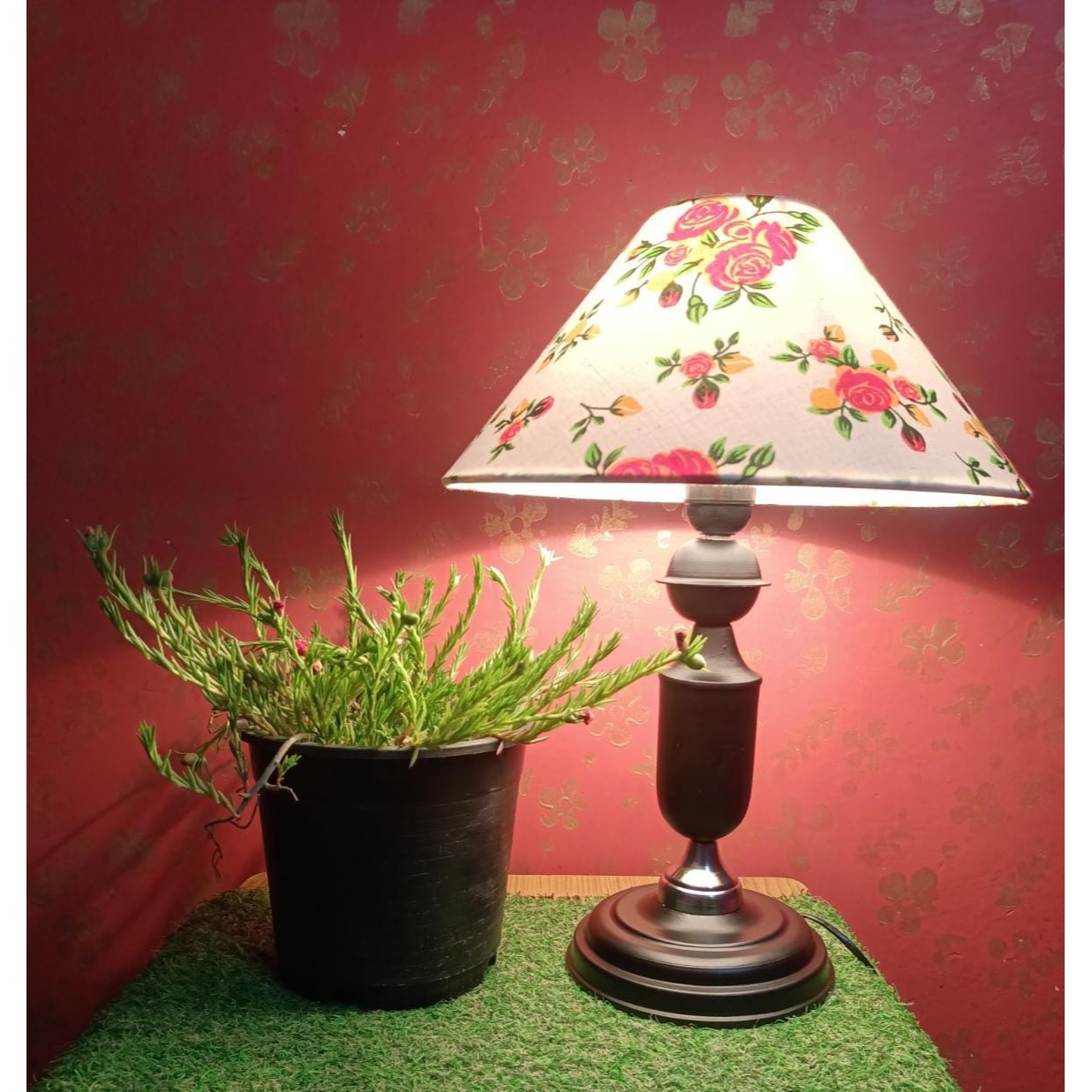 Printed Cone Lampshade - left-view