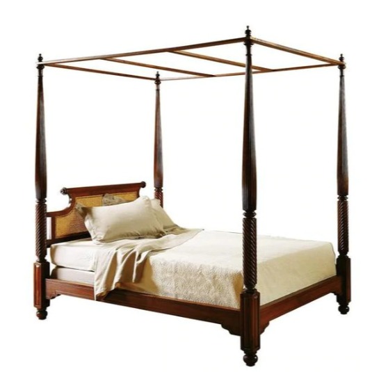 Winnipeg Teak Wood Poster Bed - top_view
