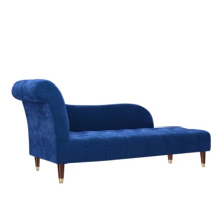 2 Seater Chaise Lounger In Blue Colour - left_view