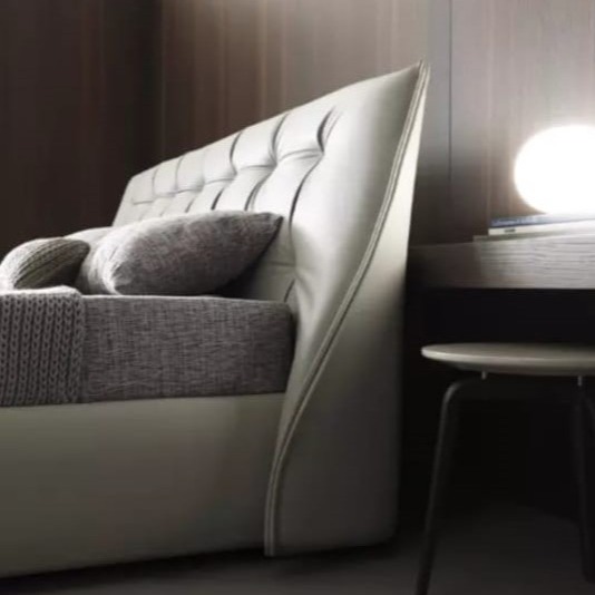 Elima Hand Tufted Modern Upholstered King Bed - top_view