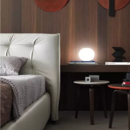 Elima Hand Tufted Modern Upholstered King Bed - rear_view