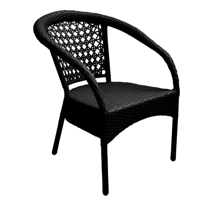Outdoor / Indoor Patio Balcony Chair Set With Glass Table - left_view