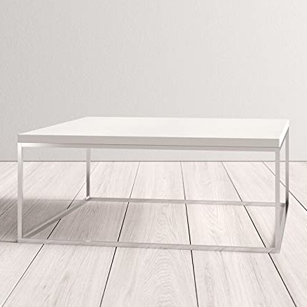 Sapa Coffee Table in Metal Silver Color (Chrome Finish) with wooden top - front_view