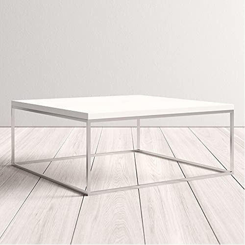 Sapa Coffee Table in Metal Silver Color (Chrome Finish) with wooden top - left_view