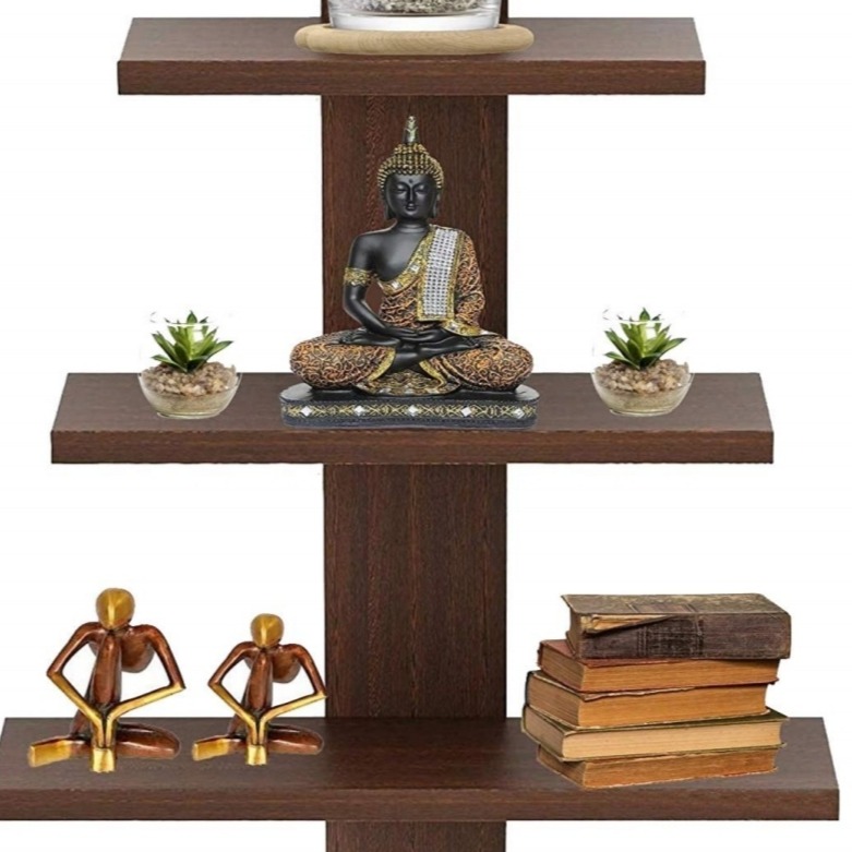 Tahoe Wooden Wall Shelves for Living Room - rear_view