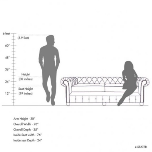 Eclairs Classic Chesterfield Sofa - bottom_view