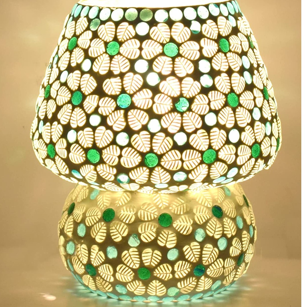 Glass Beads Handmade Table lamp - front_view